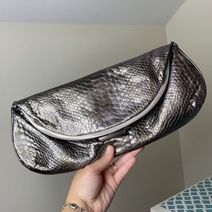 Banana Republic Clutch deep metallic gray